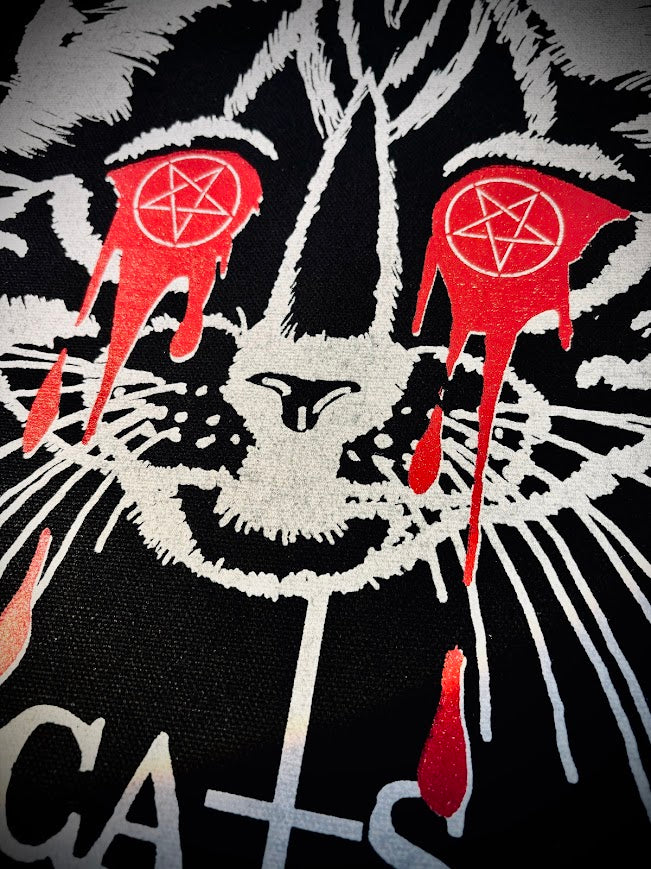 Cats, not Christ large back patch.
