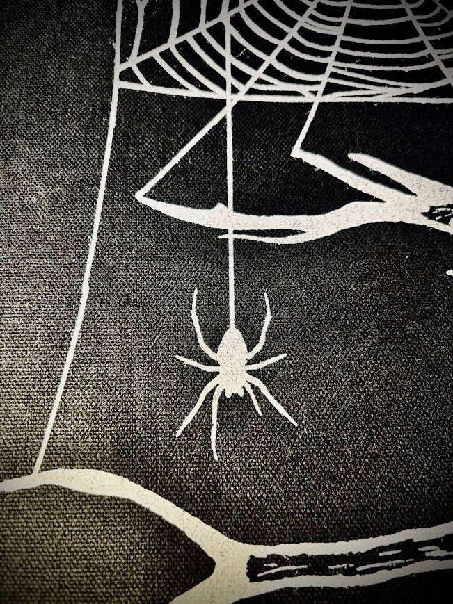 large spider web back patch.