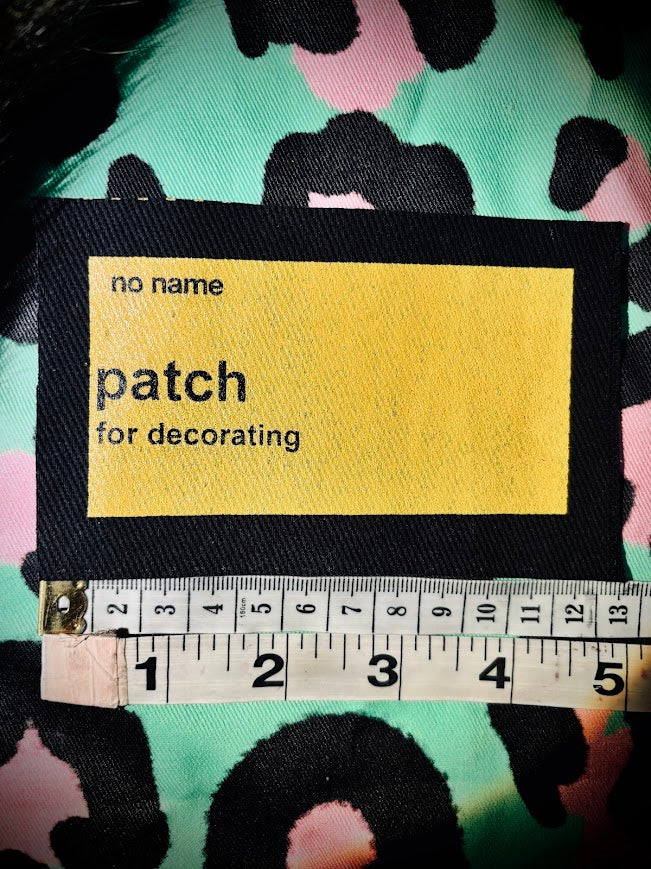 No Name, No Frills patch, for decorating.