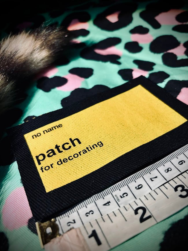 No Name, No Frills patch, for decorating.