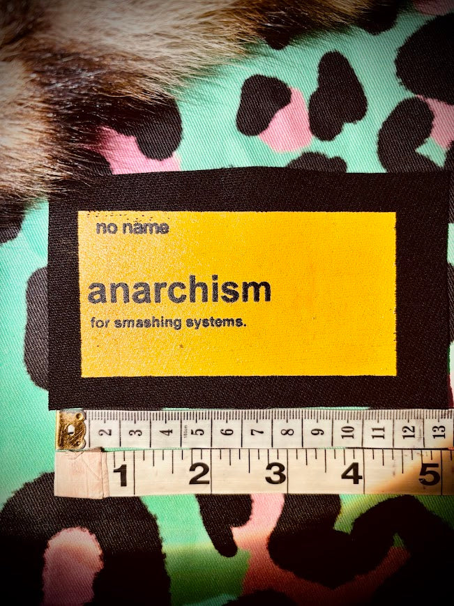 No Name, No Frills anarchism patch.