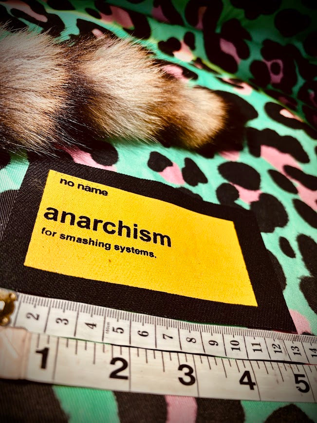 No Name, No Frills anarchism patch.