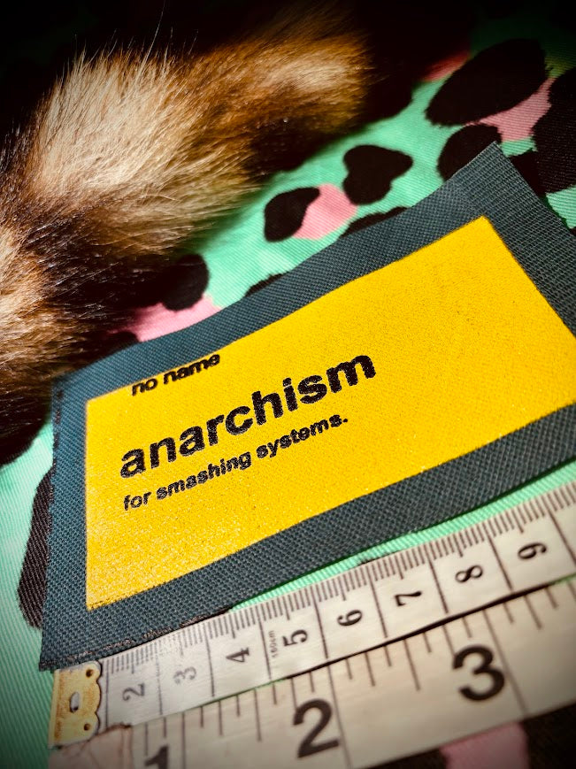 No Name, No Frills anarchism patch