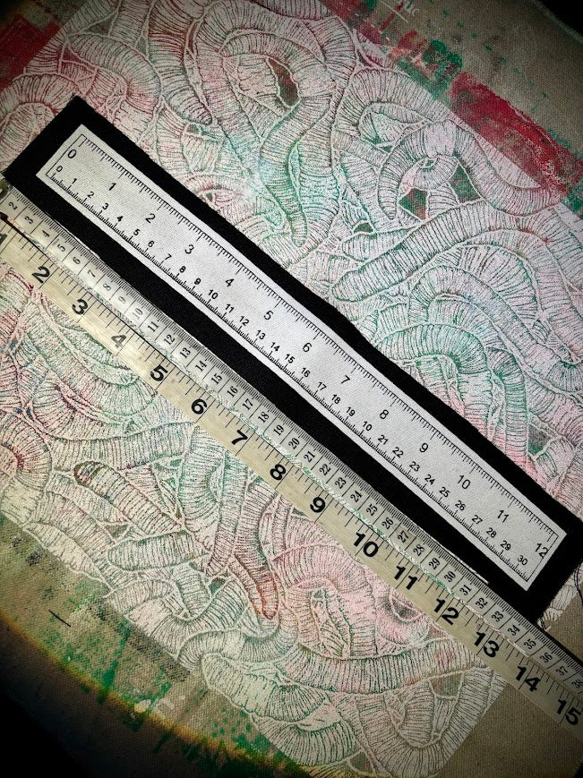 Accurate ruler sew on patch