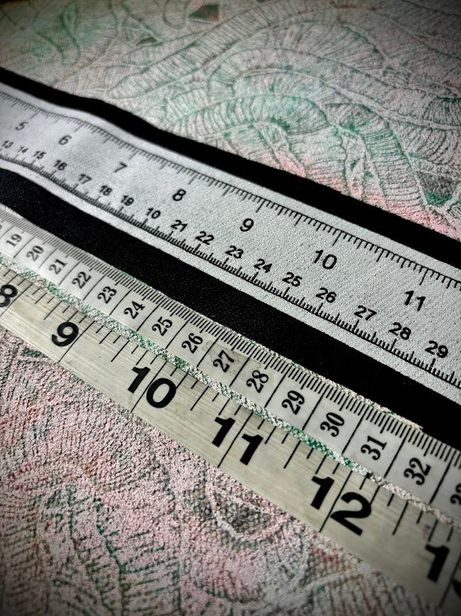 Accurate ruler sew on patch