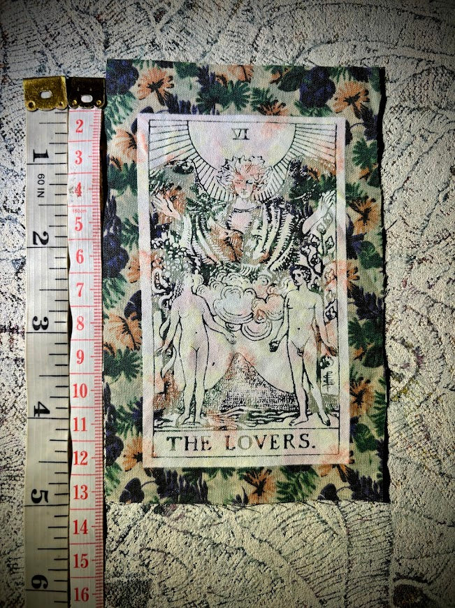 The Lovers tarot card sew on patch