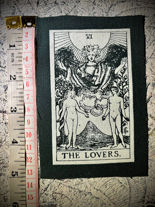 The Lovers tarot card sew on patch
