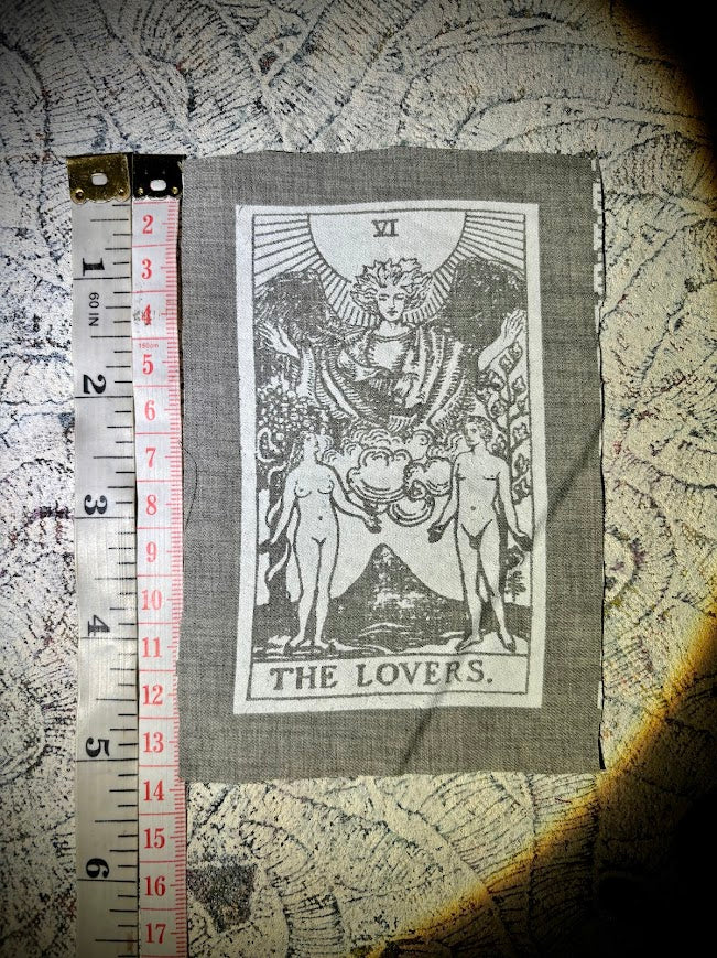The Lovers tarot card sew on patch