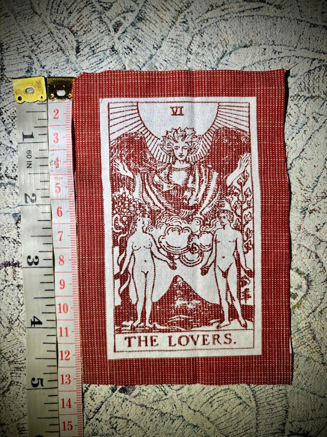 The Lovers tarot card sew on patch
