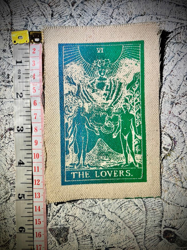 The Lovers tarot card sew on patch