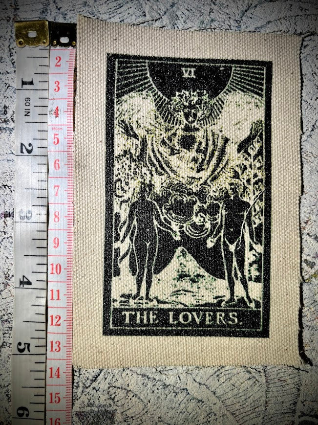 The Lovers tarot card sew on patch