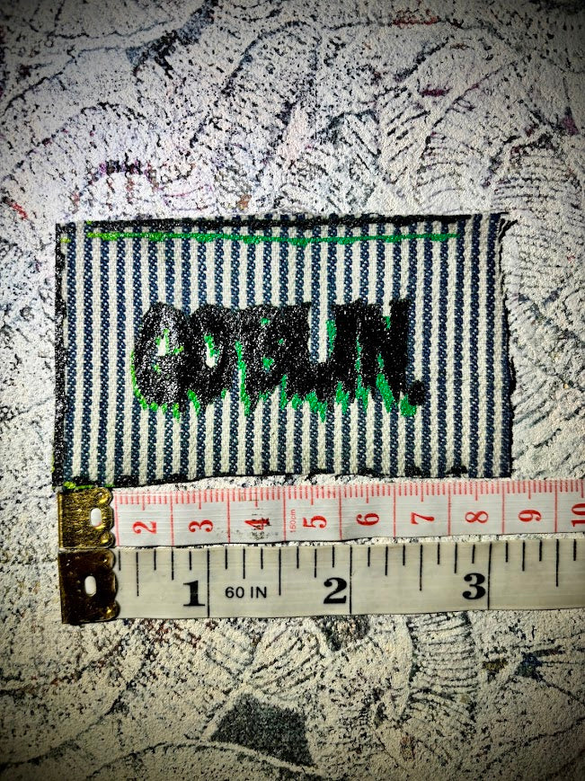 Goblin mini patch! small little patch that says goblin. for all those crusty punk and goth goblins out there.