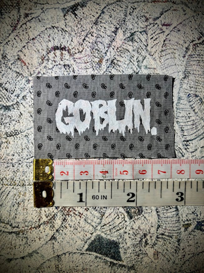 Goblin mini patch! small little patch that says goblin. for all those crusty punk and goth goblins out there.