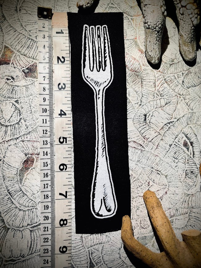 life size fork! patch or pocket.