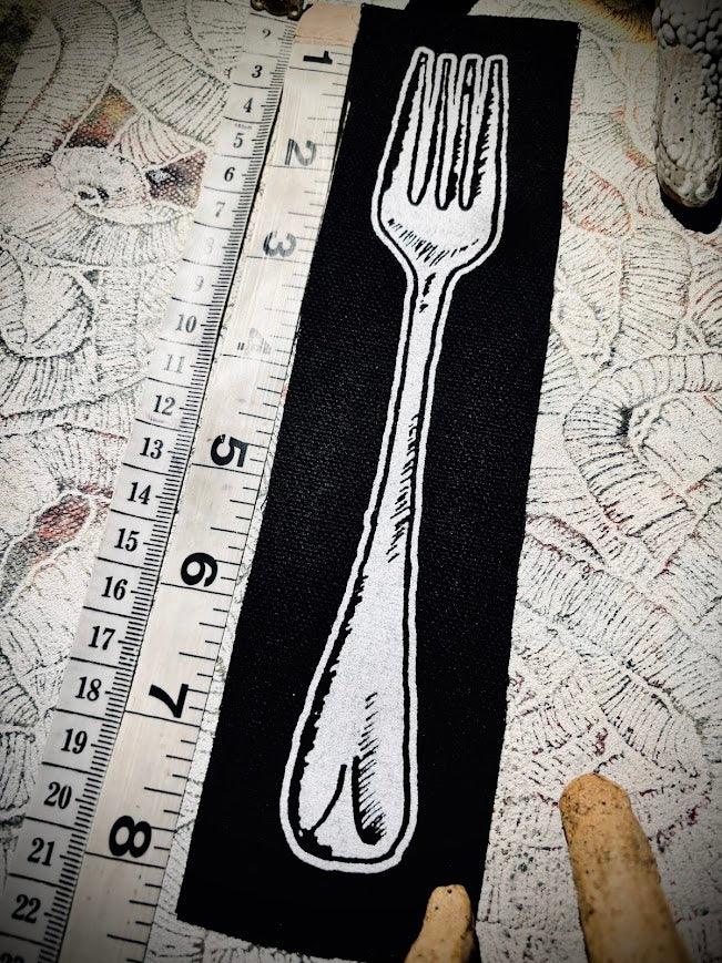 life size fork! patch or pocket.
