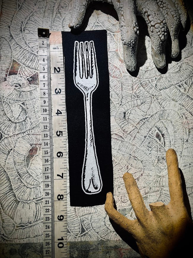 life size fork! patch or pocket.
