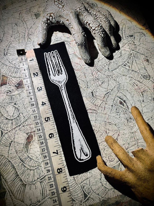 life size fork! patch or pocket.