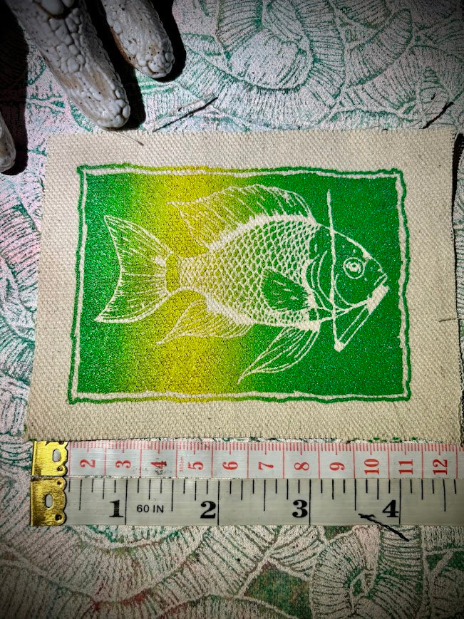 Fish smoking a cigarette patch