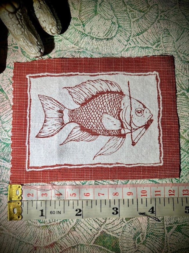 Fish smoking a cigarette patch