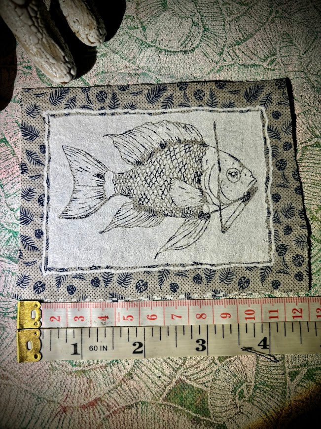 Fish smoking a cigarette patch