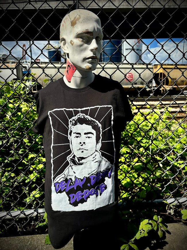 Luigi Mangione, Delay Deny Depose t-shirt