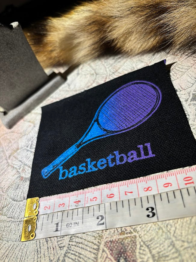 Basketball Racket sports fan patch