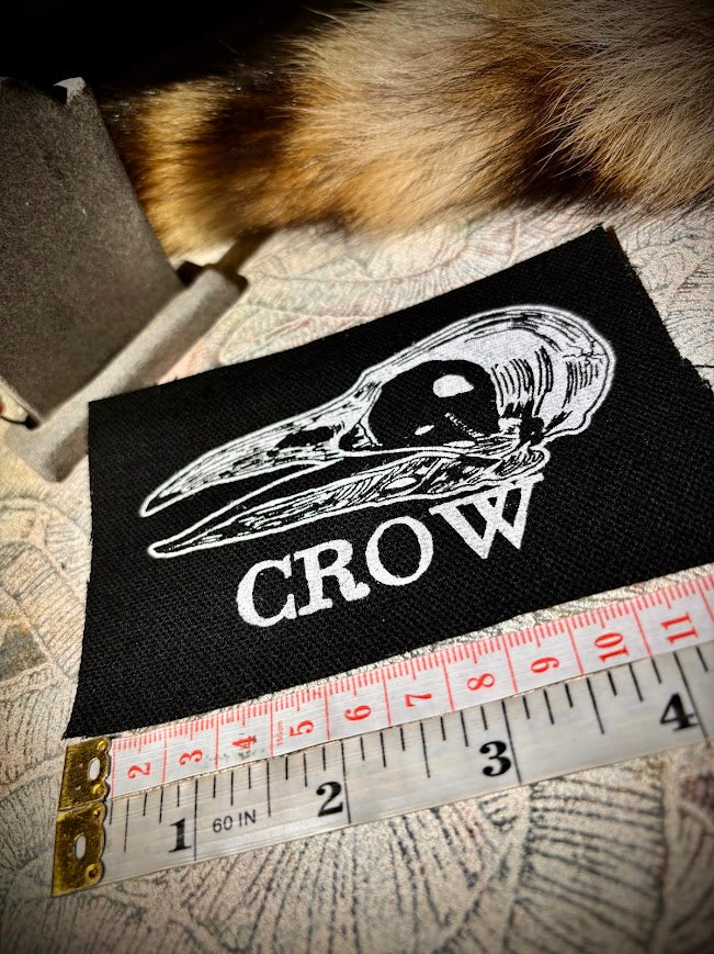 Crow Skull sew on patch