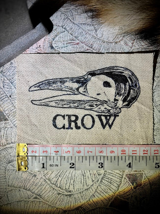 Crow Skull sew on patch