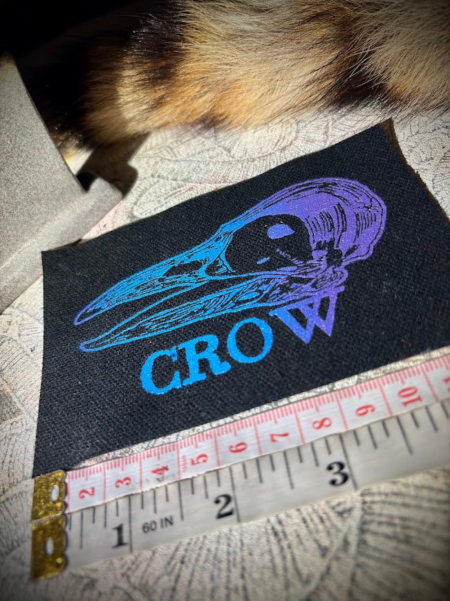 Crow Skull sew on patch