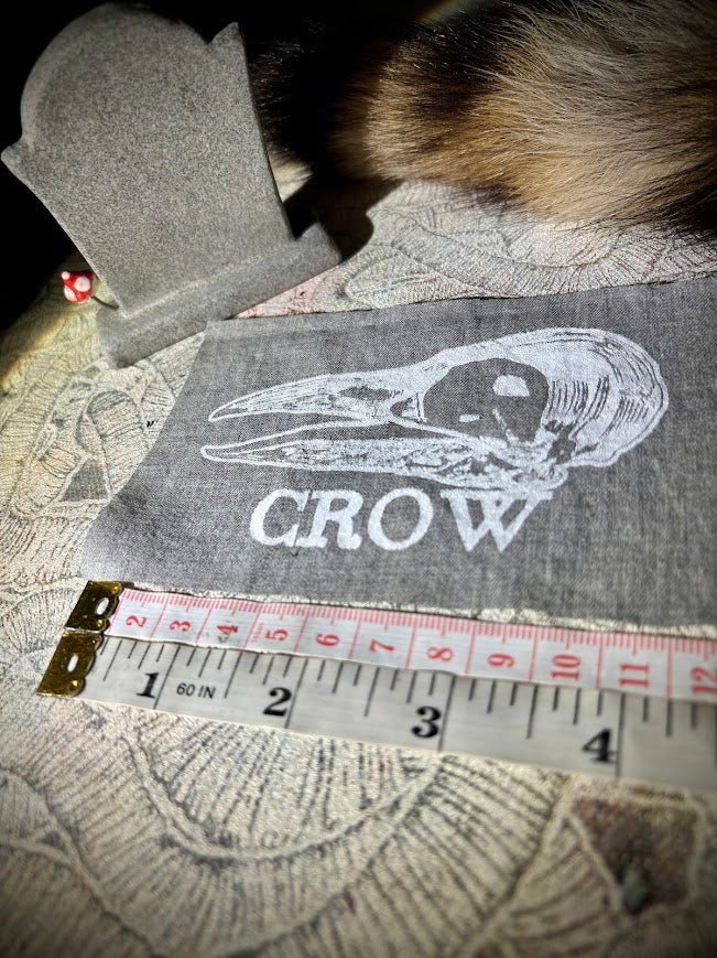 Crow Skull sew on patch