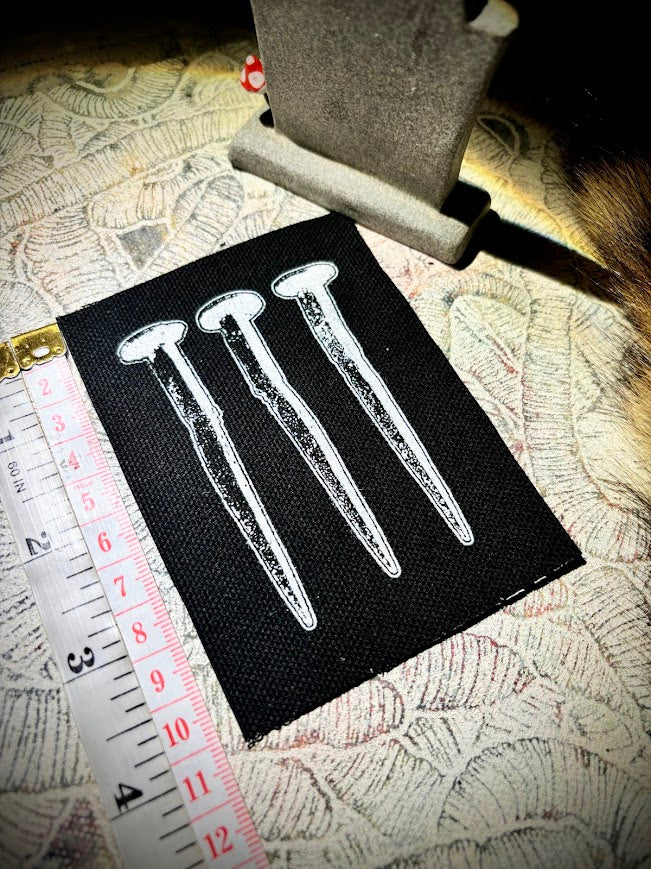 Three Coffin nails sew on patch