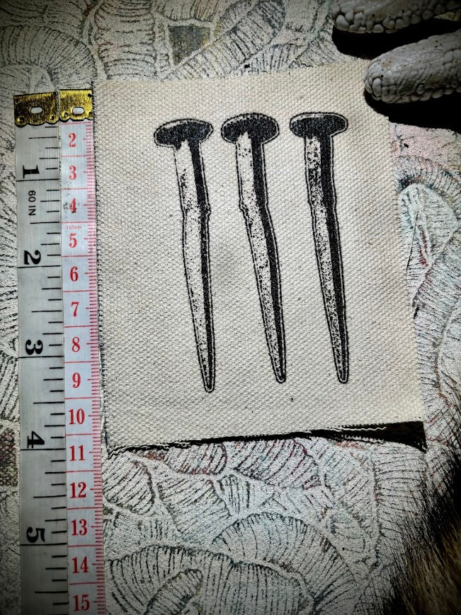 Three Coffin nails sew on patch