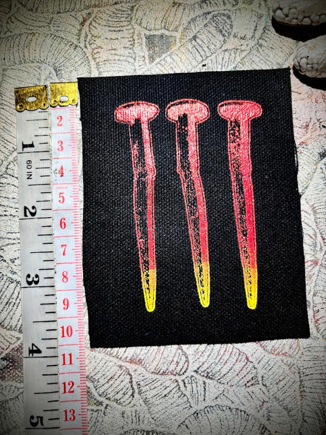 Three Coffin nails sew on patch