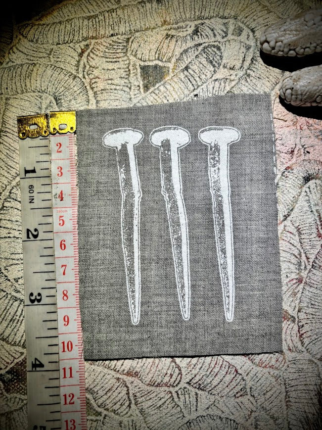 Three Coffin nails sew on patch