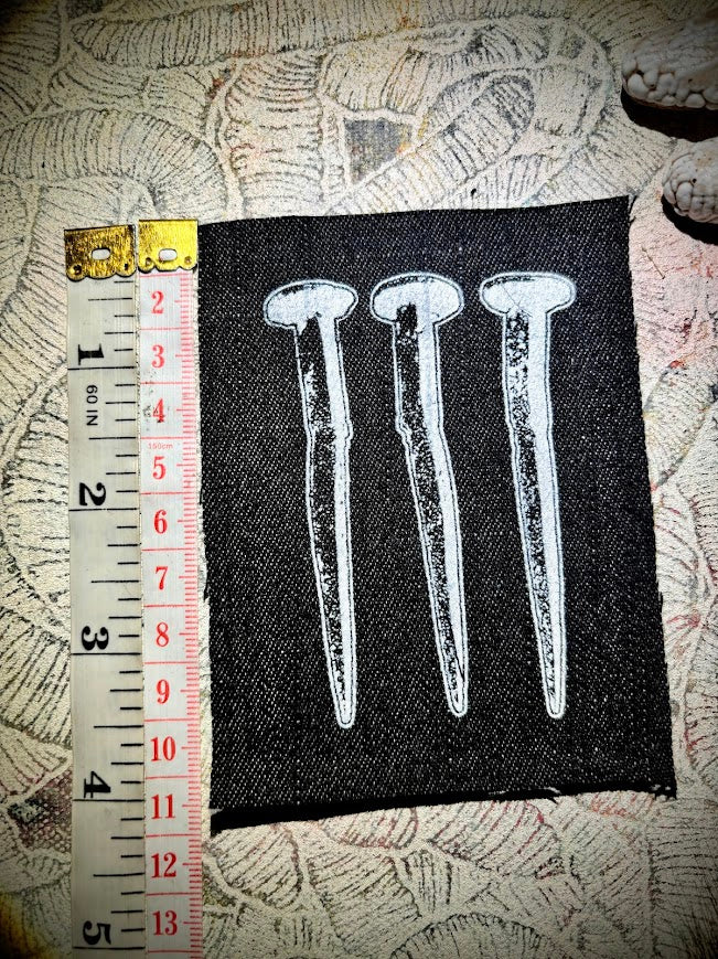Three Coffin nails sew on patch
