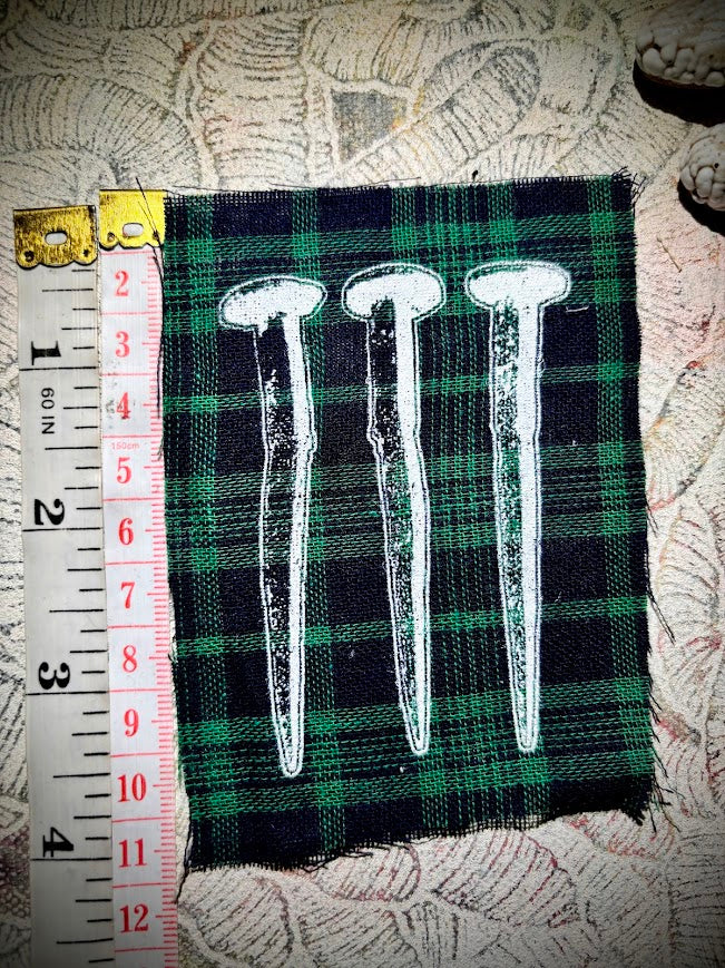 Three Coffin nails sew on patch