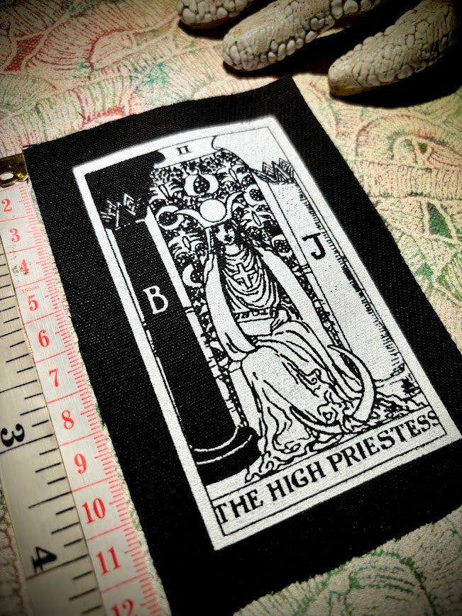 High Priestess tarot card sew on patch