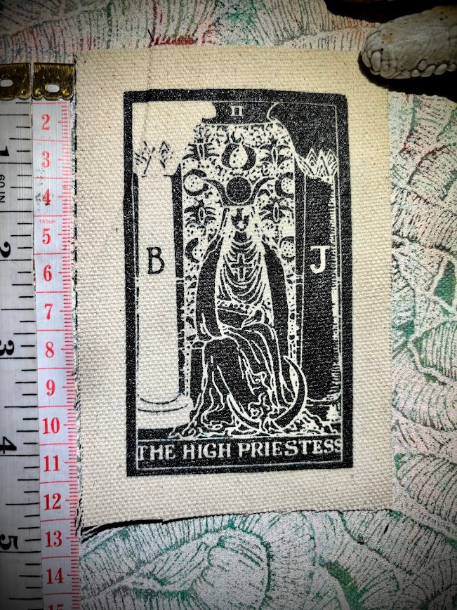 High Priestess tarot card sew on patch