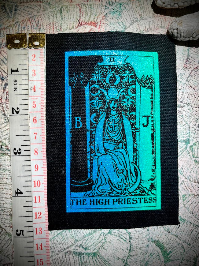 High Priestess tarot card sew on patch