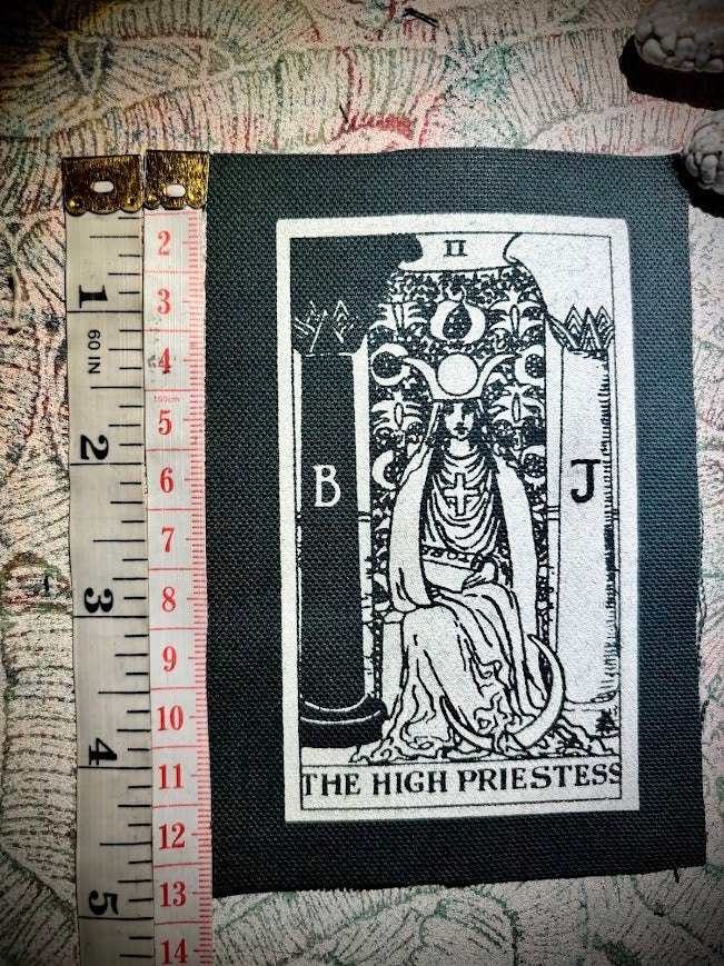 High Priestess tarot card sew on patch