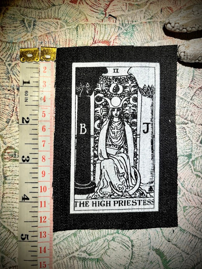 High Priestess tarot card sew on patch