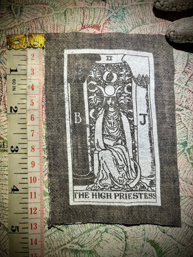 High Priestess tarot card sew on patch