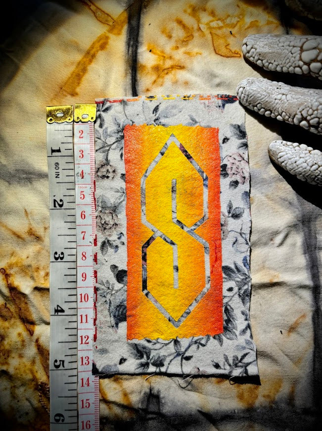 The cool S. that greasy 90's binder S thing sew on patch.