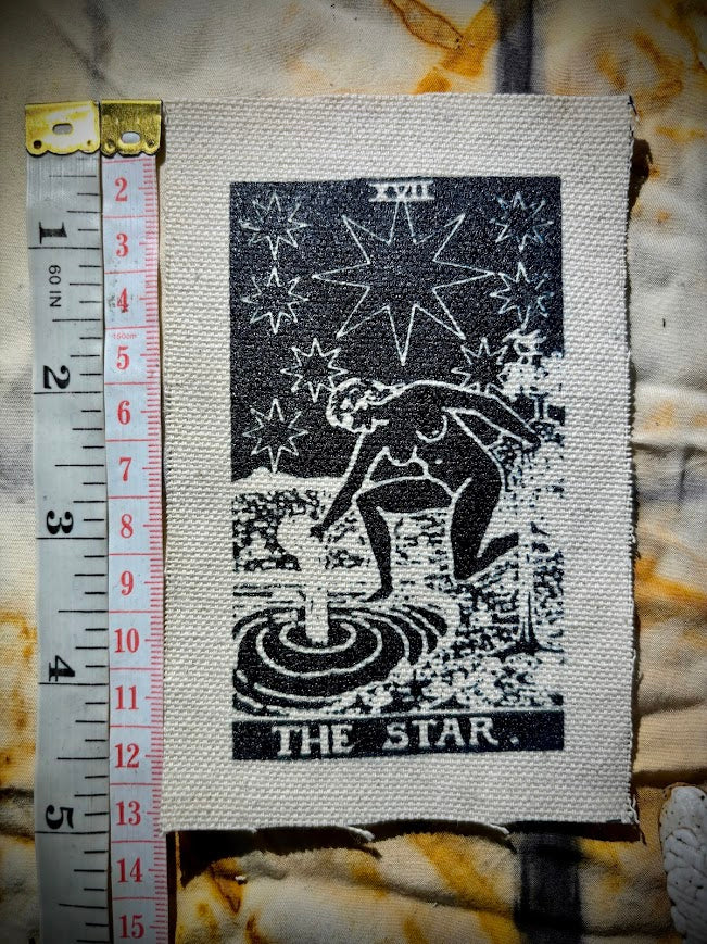 The Star tarot card sew on patch