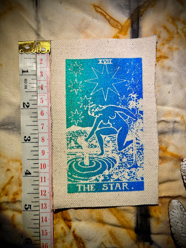 The Star tarot card sew on patch