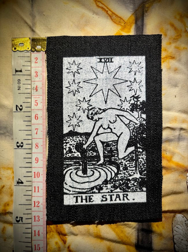 The Star tarot card sew on patch