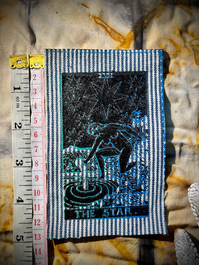 The Star tarot card sew on patch