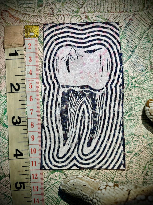 Tooth with a toothache patch
