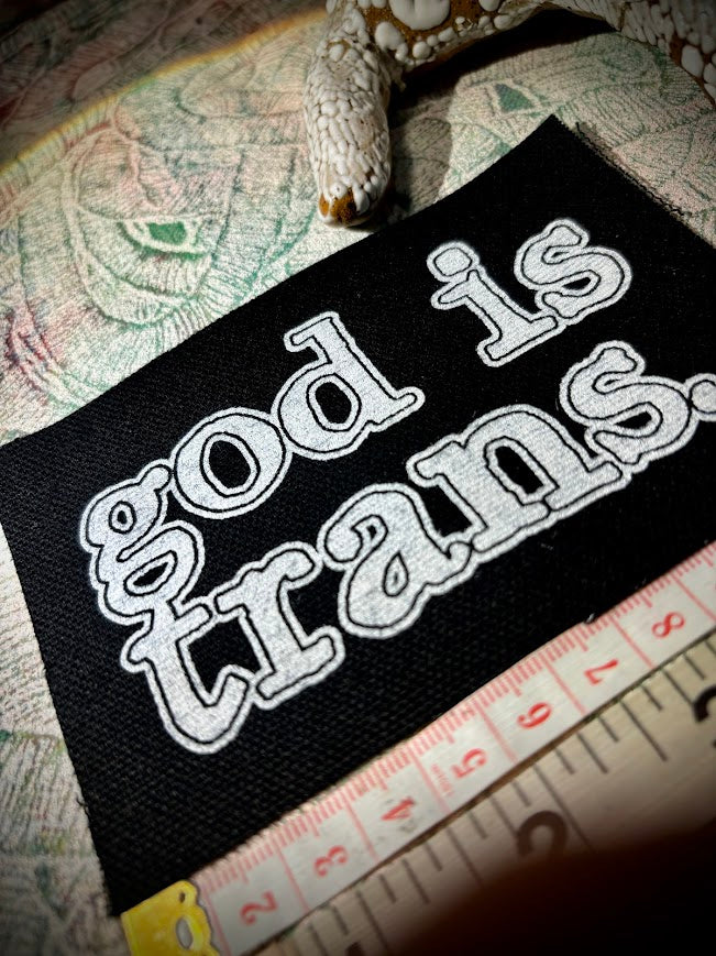 God is Trans sew on patch.