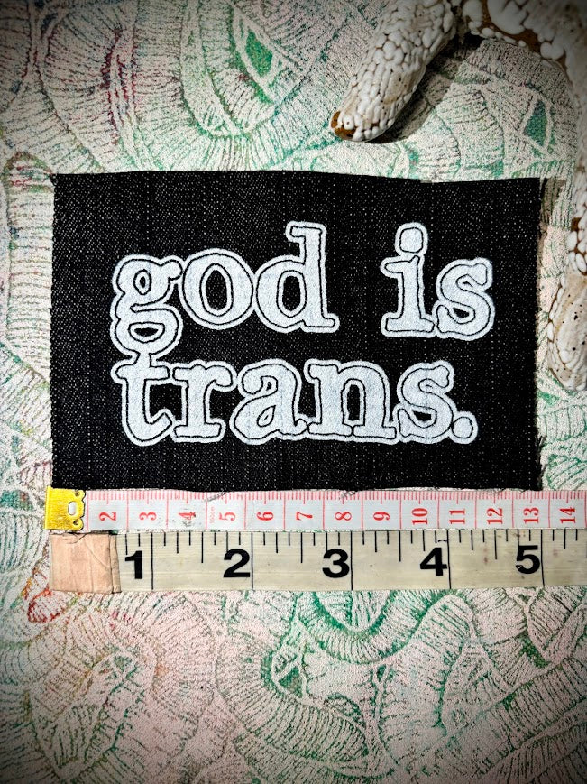God is Trans sew on patch.